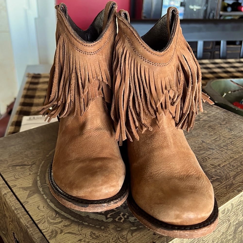 Liberty Black fringe booties